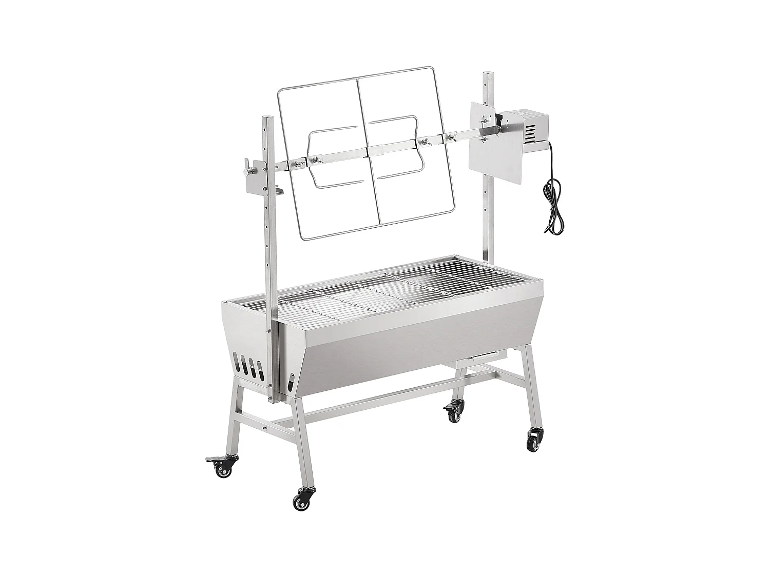 Barbecue Rôtissoire SucceBuy, Rôtisserie électrique avec Moteur Puissant 42W, Gril Électrique Rotatif 61Kg