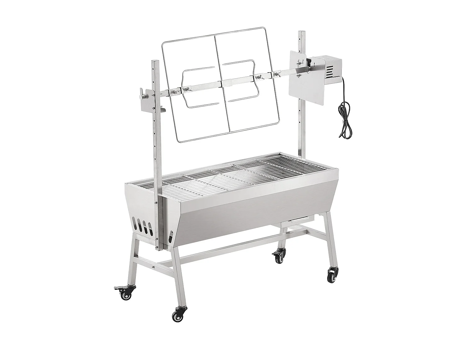 Barbecue Rôtissoire SucceBuy, Rôtisserie électrique avec Moteur Puissant 42W, Gril Électrique Rotatif 61Kg