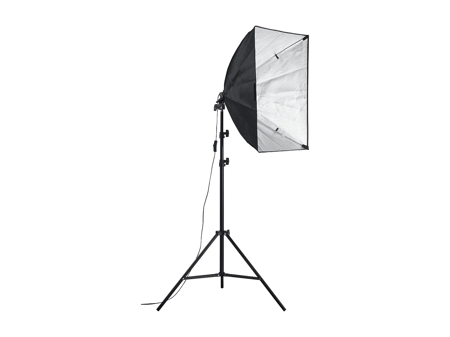 Kit d'Éclairage Softbox SucceBuy, 60.96 x 60.96 Cm, Ampoules Led 30 W 5 500 K, Support Réglable