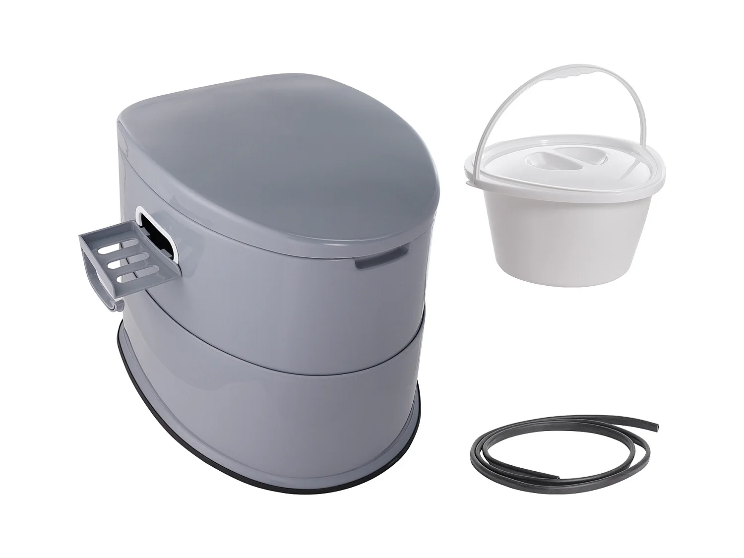 Toilettes SucceBuy, de Camping Portables, Seau Intérieur avec Couvercle, Étagère pour Téléphone et Porte-papier