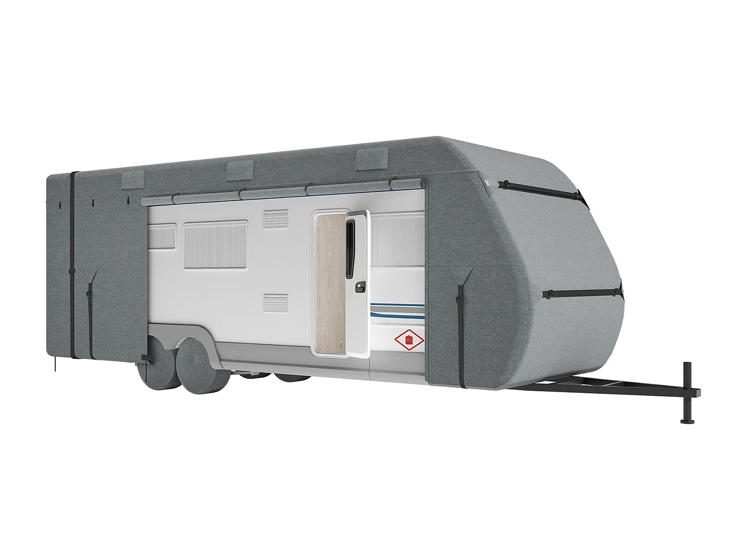 Copertura di Protezione per Camper SucceBuy, Tenda di Protezione per Camper 8,5-9,5 m, in Oxford 300D