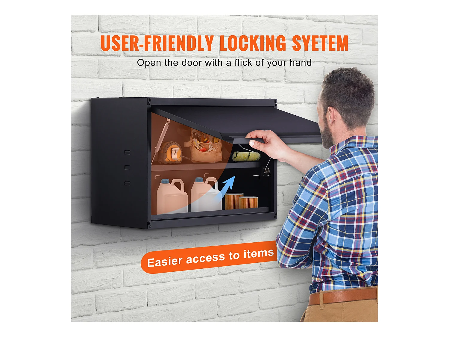 Armoire de Rangement Garage SucceBuy en Métal avec Étagère Réglable, 54.431 kg par Étagère