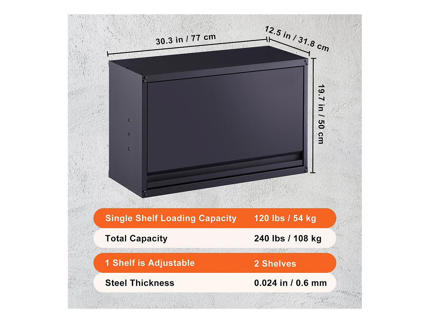 Armoire de Rangement Garage SucceBuy en Métal avec Étagère Réglable, 54.431 kg par Étagère
