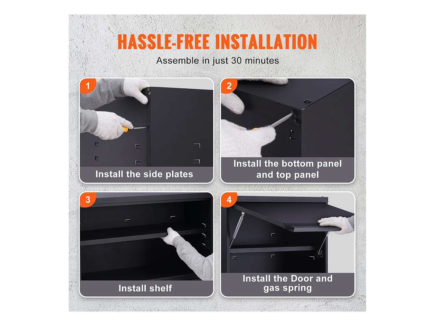 Armoire de Rangement Garage SucceBuy en Métal avec Étagère Réglable, 54.431 kg par Étagère