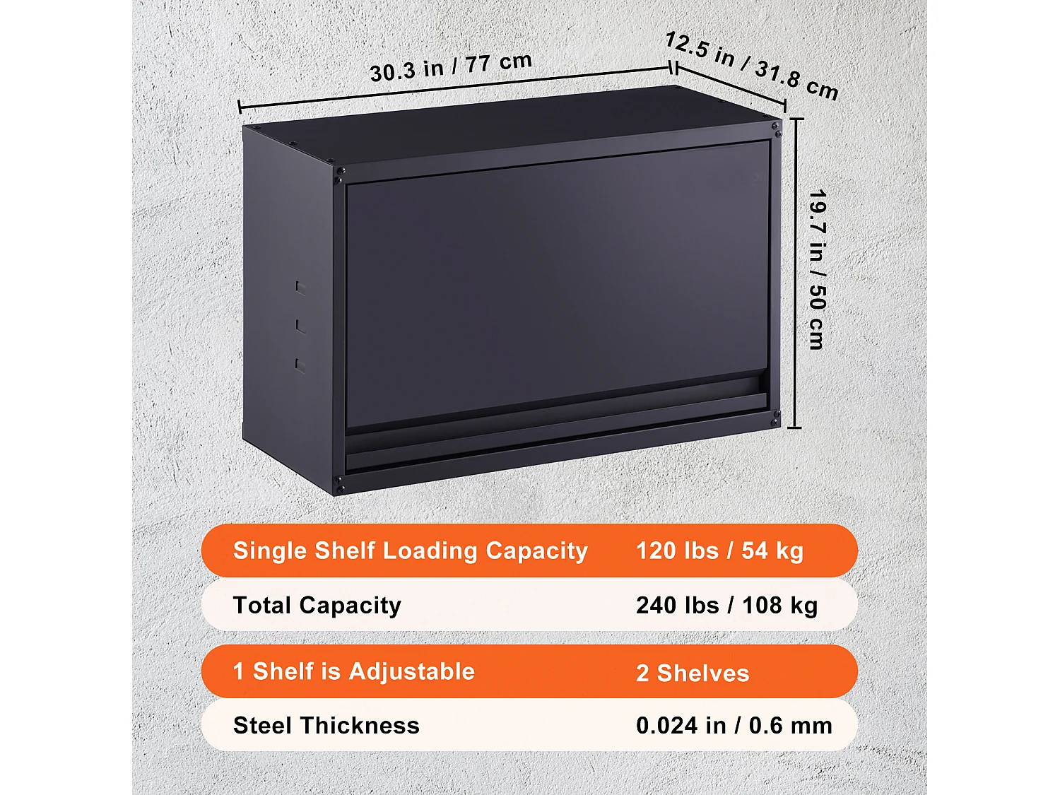 Armoire de Rangement Garage SucceBuy en Métal avec Étagère Réglable, 54.431 kg par Étagère