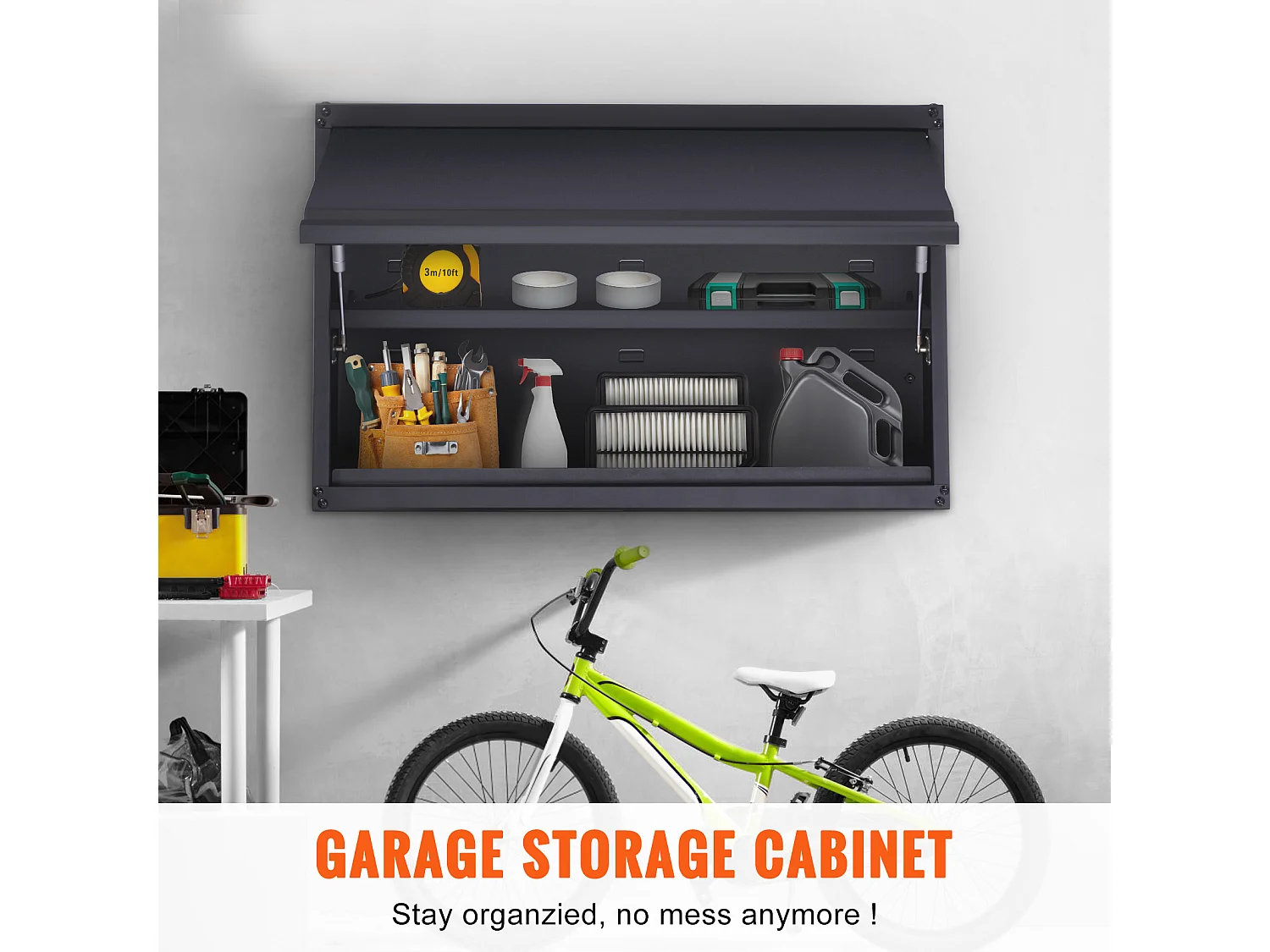 Armoire de Rangement Garage SucceBuy en Métal avec Étagère Réglable, 54.431 kg par Étagère