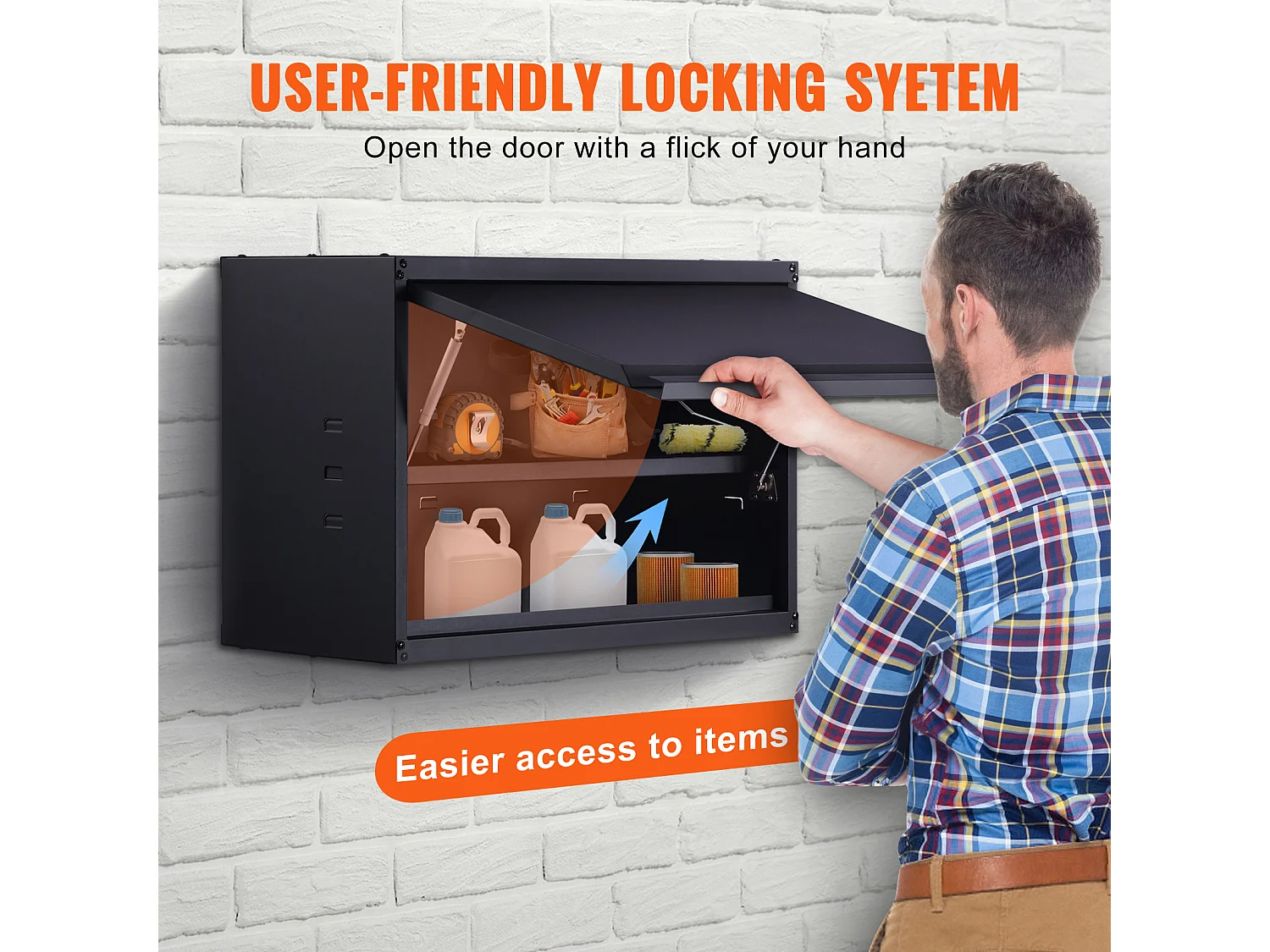 Armoire de Rangement Garage SucceBuy en Métal avec Étagère Réglable, 54.431 kg par Étagère