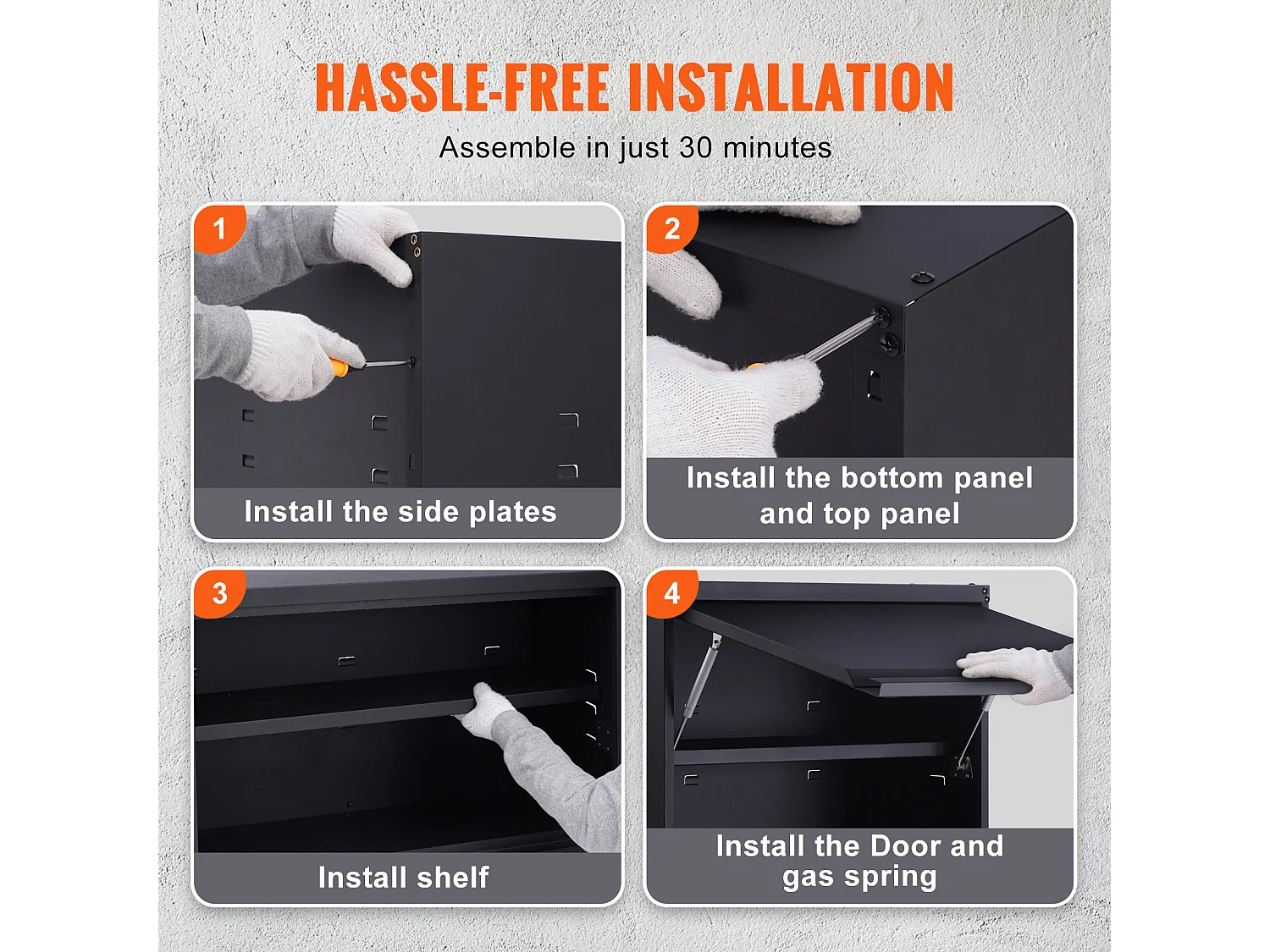 Armoire de Rangement Garage SucceBuy en Métal avec Étagère Réglable, 54.431 kg par Étagère