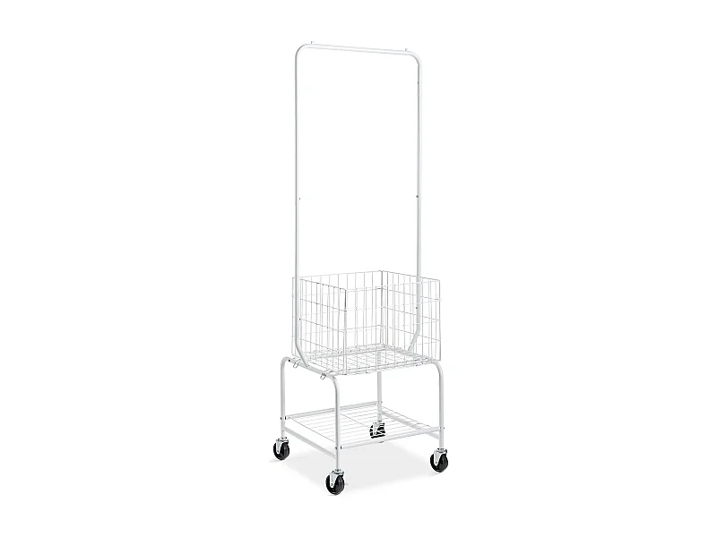 Chariot à Linge Roulant SucceBuy avec 4 Roues et Support Suspendu pour Salle de Bain