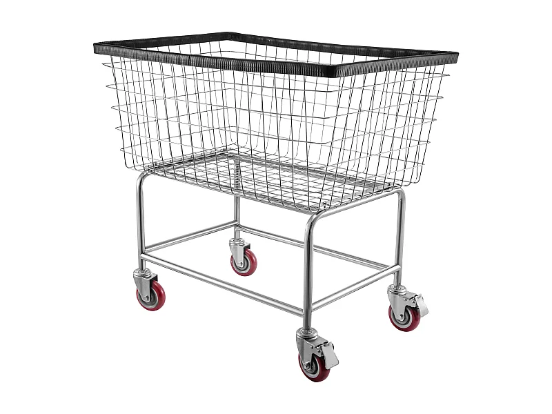 Carrinho de Roupa com Rodas SucceBuy, Cesto de Roupa Resistente de 4,5 Alqueires com Rodas de 12.7Cm