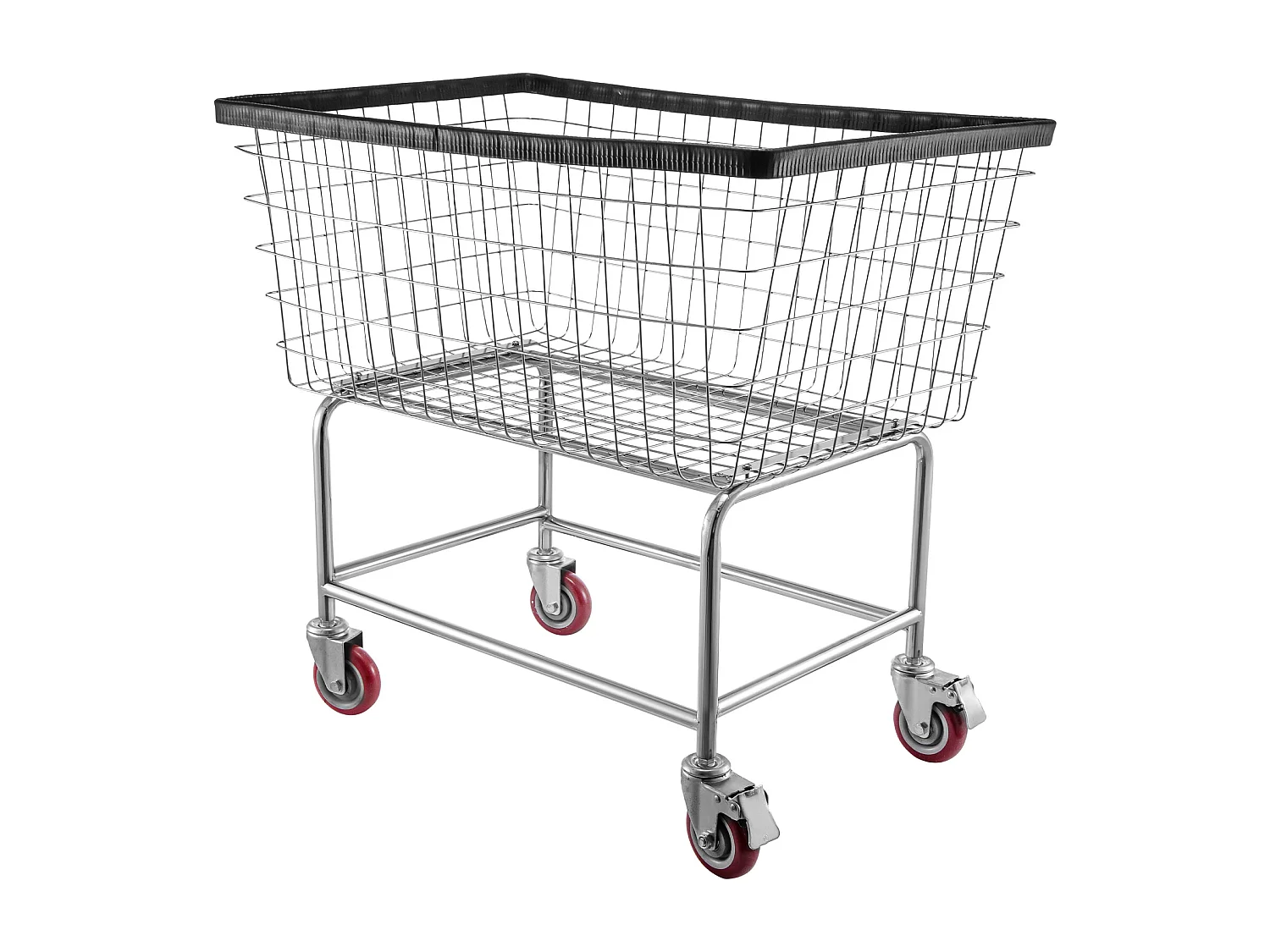 Rolling Wire Wózek na Pranie SucceBuy, 4,5 Buszela Wytrzymały Kosz na Pranie z 12.7Cm Kołami