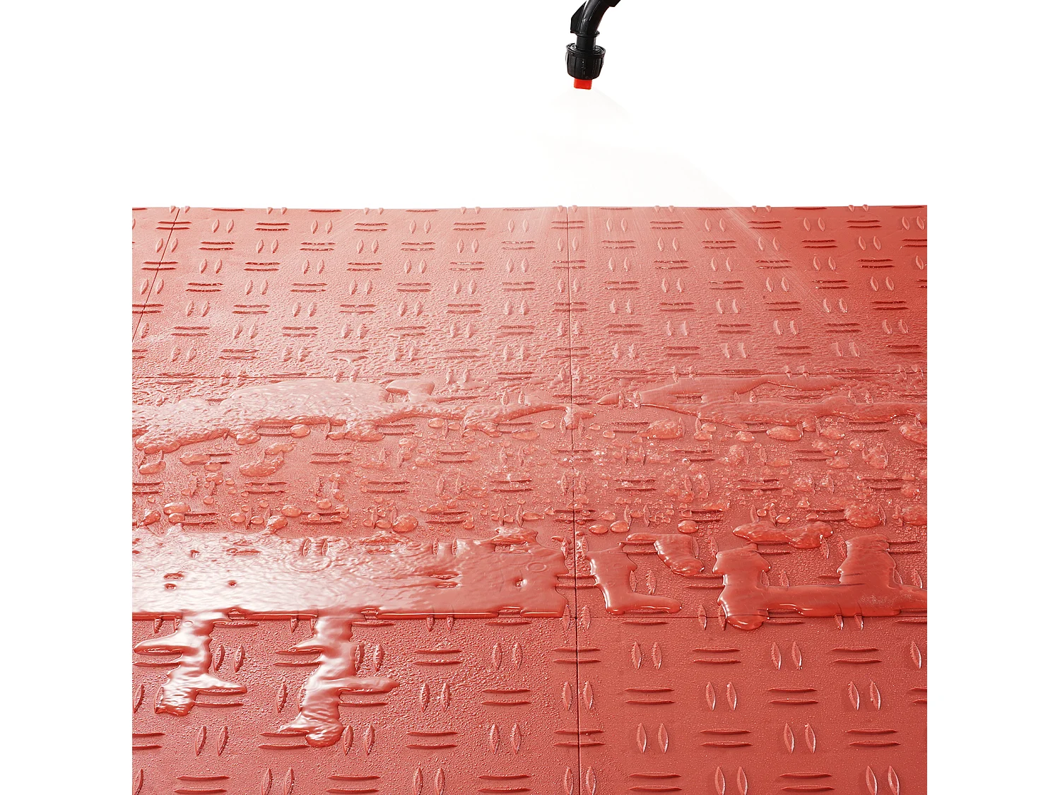 Dalles de Garage Emboîtables, SucceBuy Lot de 50 Carreaux de Garage à Emboîter 30.5x30.5 cm Rouge