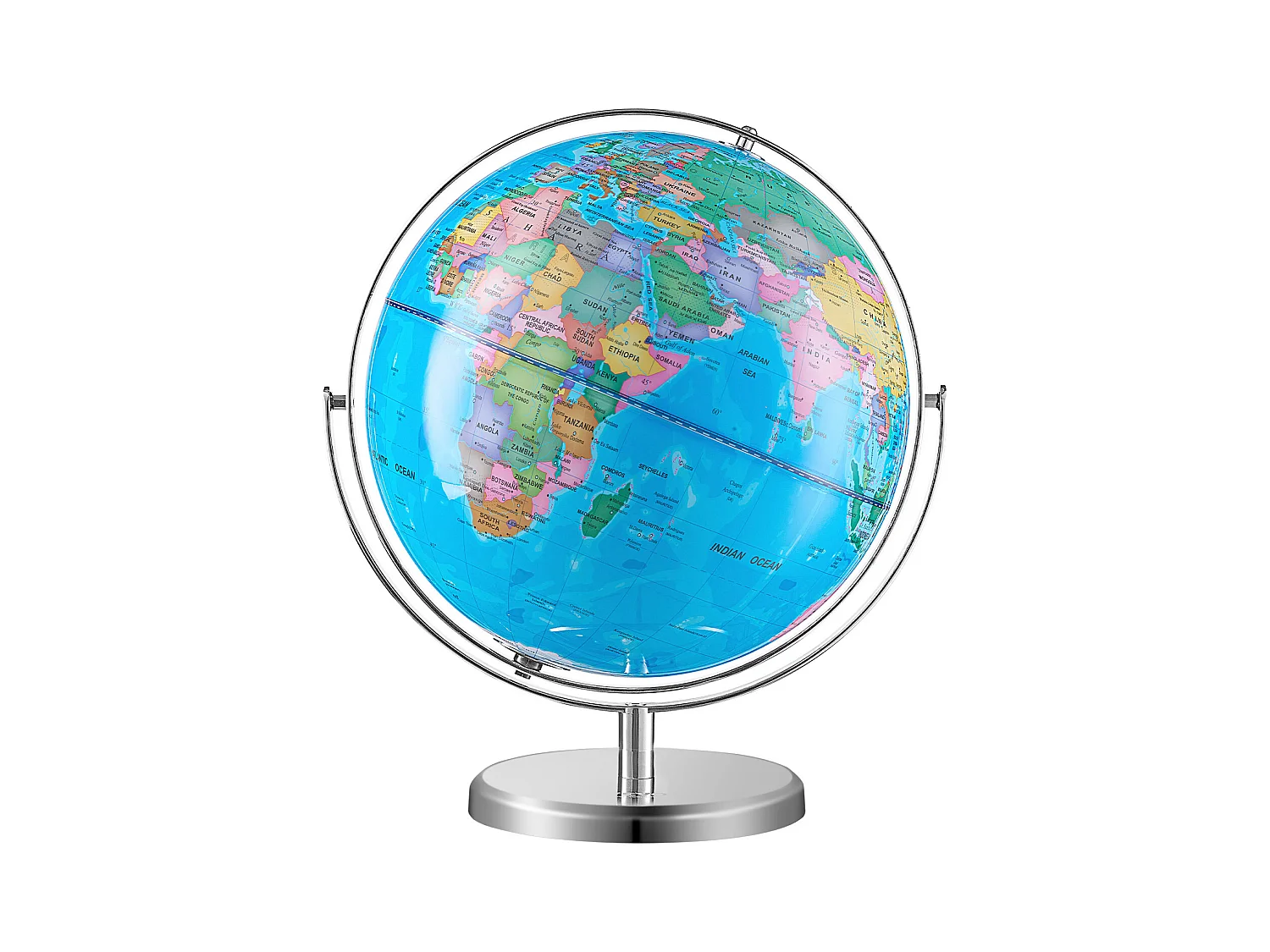 Globe Terrestre SucceBuy Lumineux avec Support, 330,2 Mm, Globe Terrestre avec Base Stable en Métal Lourd, Veilleuse LED Constellation Imprimée HD