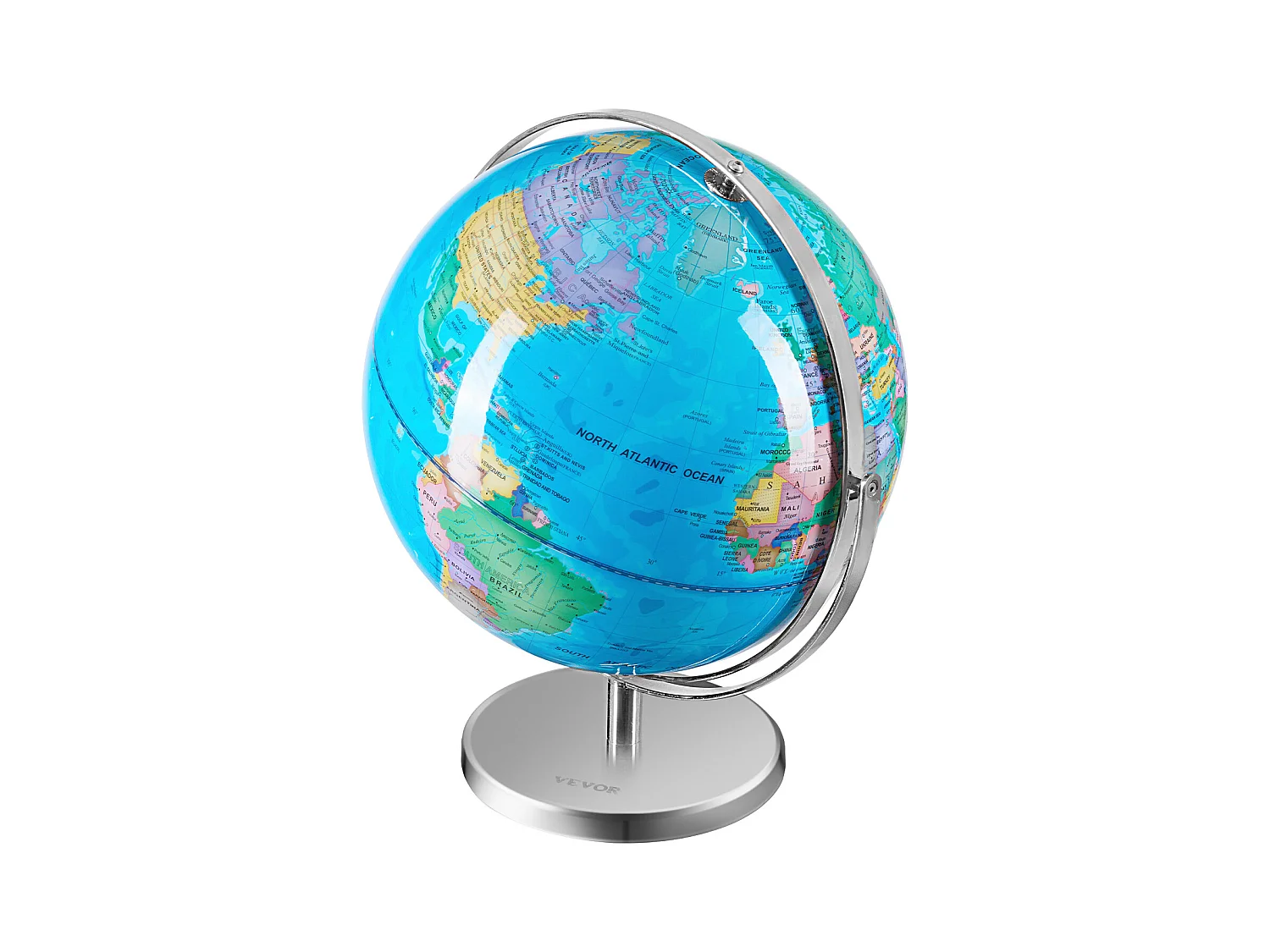 Globe Terrestre SucceBuy Lumineux avec Support, 330,2 Mm, Globe Terrestre avec Base Stable en Métal Lourd, Veilleuse LED Constellation Imprimée HD