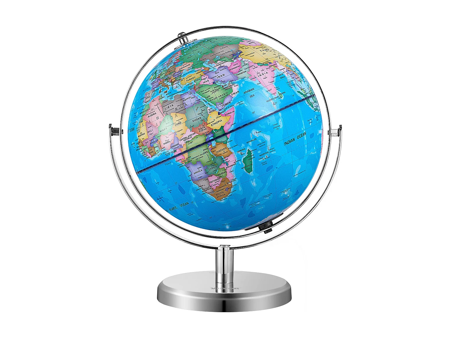 Globe Terrestre SucceBuy Lumineux avec Support, 228,6 Mm, Globe Terrestre Éducatif, Base Stable en Métal Lourd, Veilleuse LED Constellation Imprimée HD