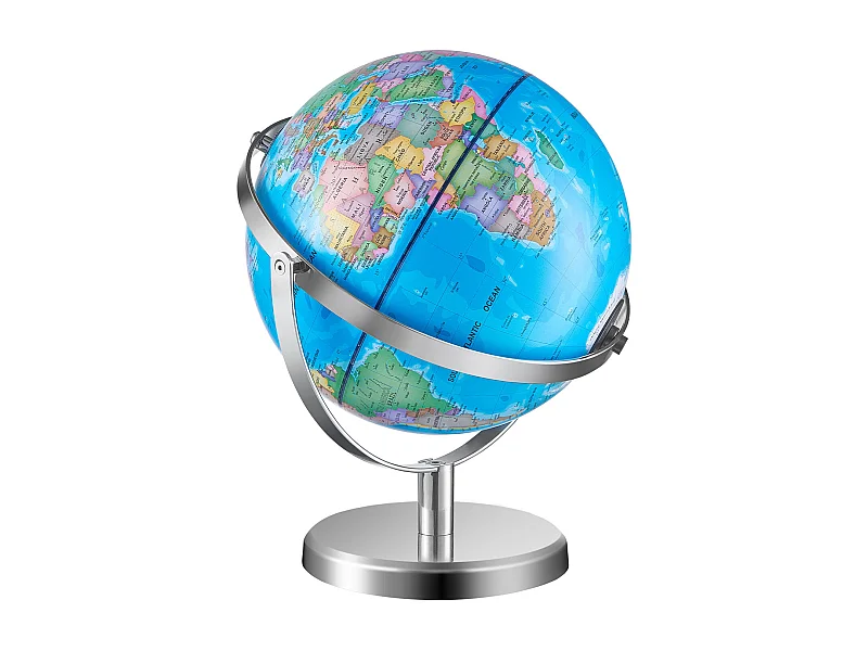 Wereldbol SucceBuy Verlichte Wereldbol met Standaard, 228,6 Mm Educatieve Wereldbol, Stevige Metalen Basis, HD-Geprinte LED-Nachtlamp met Sterrenbeeld