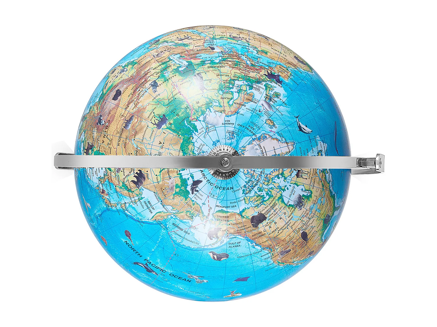 Globe Terrestre SucceBuy pour Enfants, 254 Mm, Globe Terrestre AR Interactif avec Application AR Golden Globe, Éclairage Nocturne LED, Rotation 720°