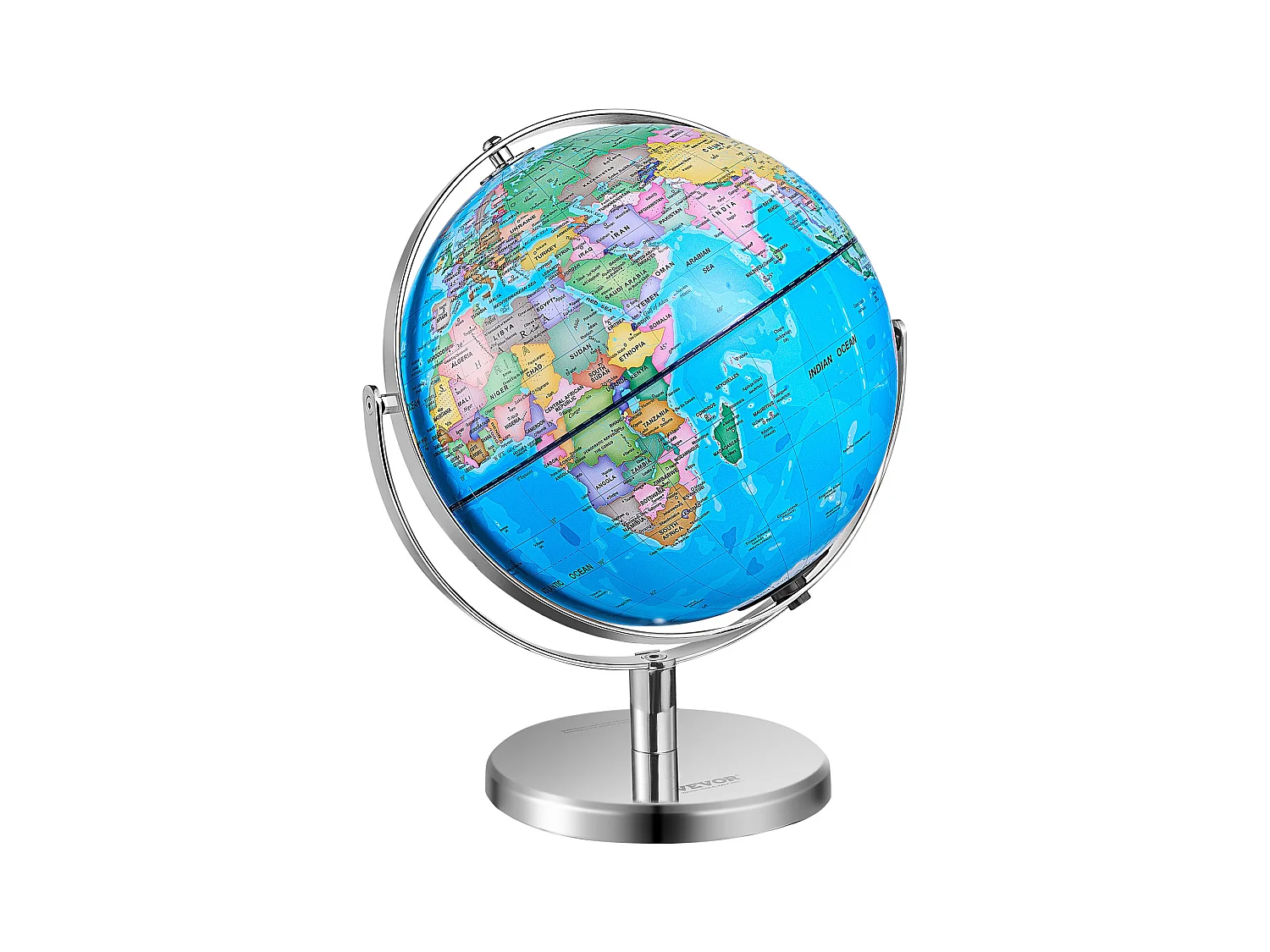 Globo Terrestre SucceBuy Globo Illuminato con Supporto, 330,2 Mm, con Base Stabile in Metallo Pesante, Mappa Stampata in HD, Luce Notturna a LED, Rotazione di 720°