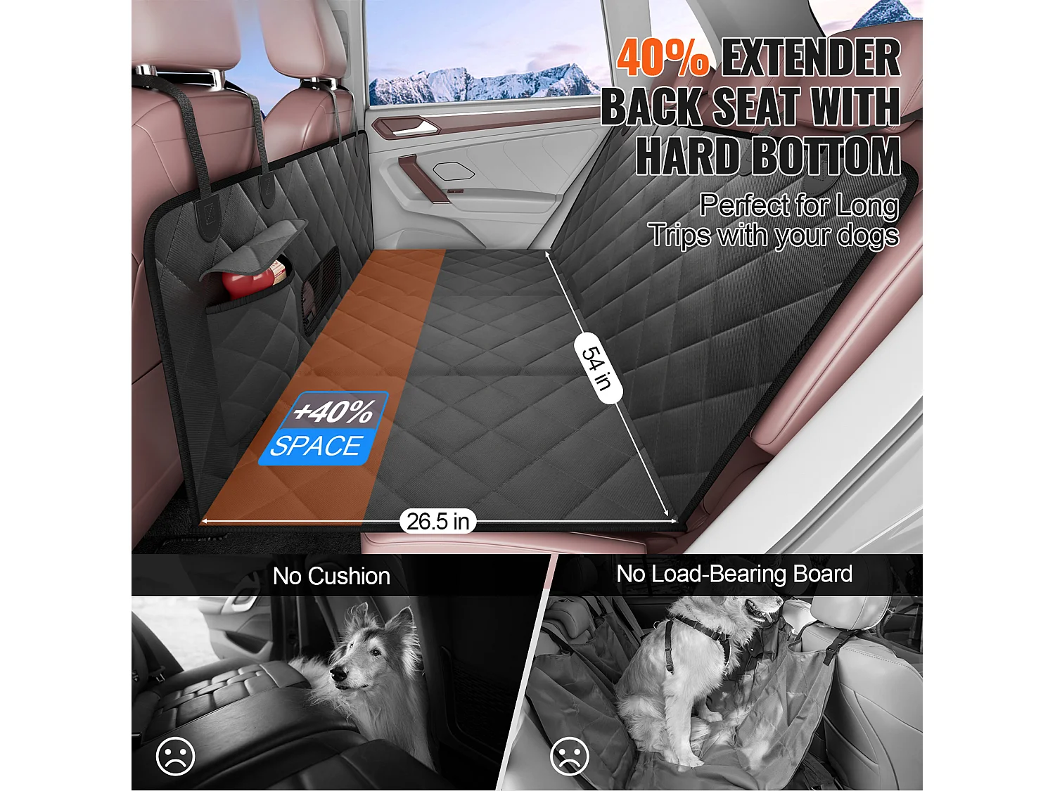 Housse, SucceBuy Housse de Siège de Voiture pour Chien 137 cm x 67 cm Imperméable 600D pour SUV