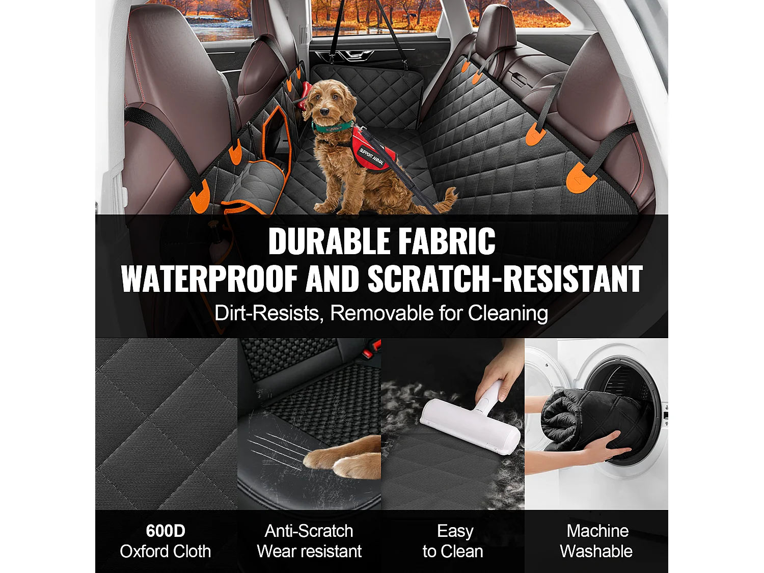 Housse, SucceBuy Housse de Siège de Voiture pour Chien pour Siège Arrière, Mesurant 132 cm x 60 cm, Imperméable et Fabriquée en Matériau 600D pour Voitures