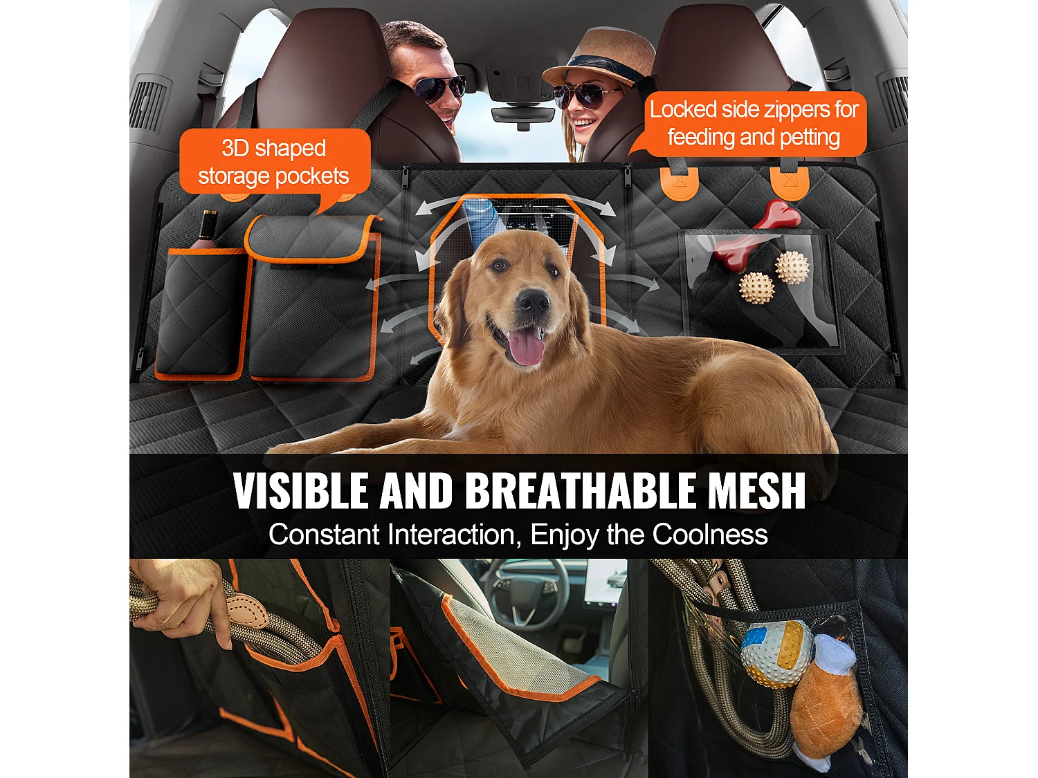 Housse, SucceBuy Housse de Siège de Voiture pour Chien pour Siège Arrière, Mesurant 132 cm x 60 cm, Imperméable et Fabriquée en Matériau 600D pour Voitures