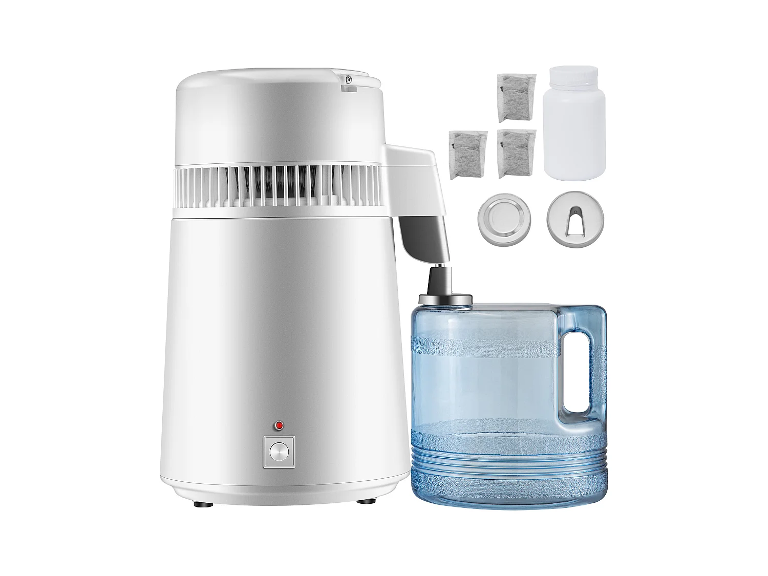 Petit Electroménager SucceBuy Distillateur D'Eau Pure 4 L, Filtre Purificateur D'Eau 1 L/H, Maison Médicale Dentaire, 220 V