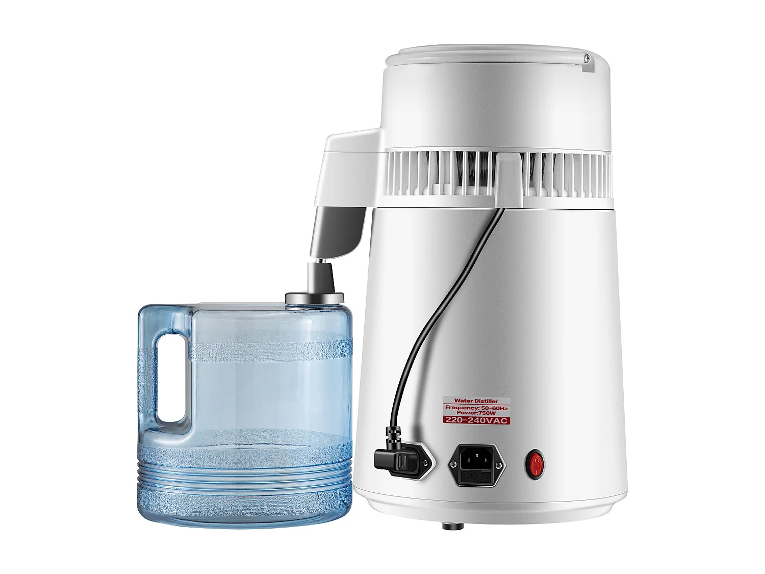 Petit Electroménager SucceBuy Distillateur D'Eau Pure 4 L, Filtre Purificateur D'Eau 1 L/H, Maison Médicale Dentaire, 220 V