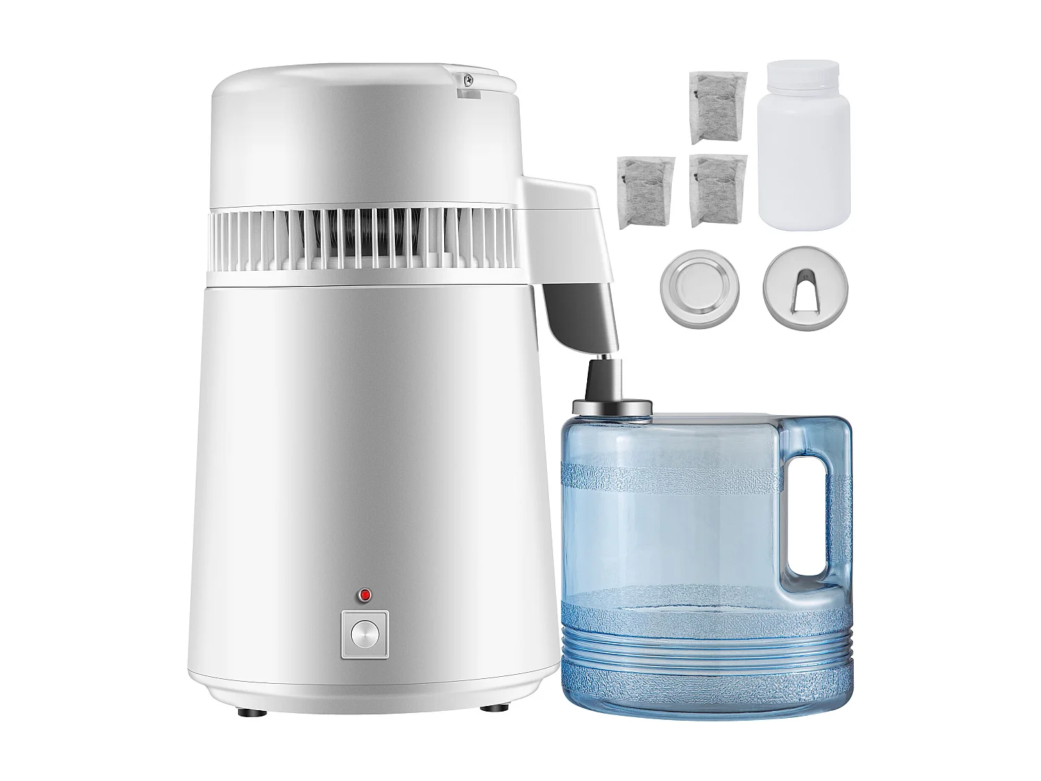 Petit Electroménager SucceBuy Distillateur D'Eau Pure 4 L, Filtre Purificateur D'Eau 1 L/H, Maison Médicale Dentaire, 220 V