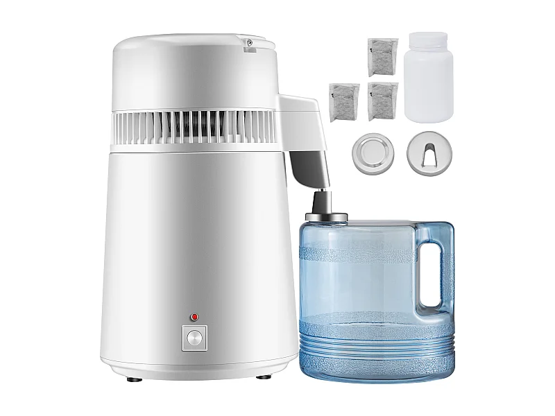 Petit Electroménager SucceBuy Distillateur D'Eau Pure 4 L, Filtre Purificateur D'Eau 1 L/H, Maison Médicale Dentaire, 220 V