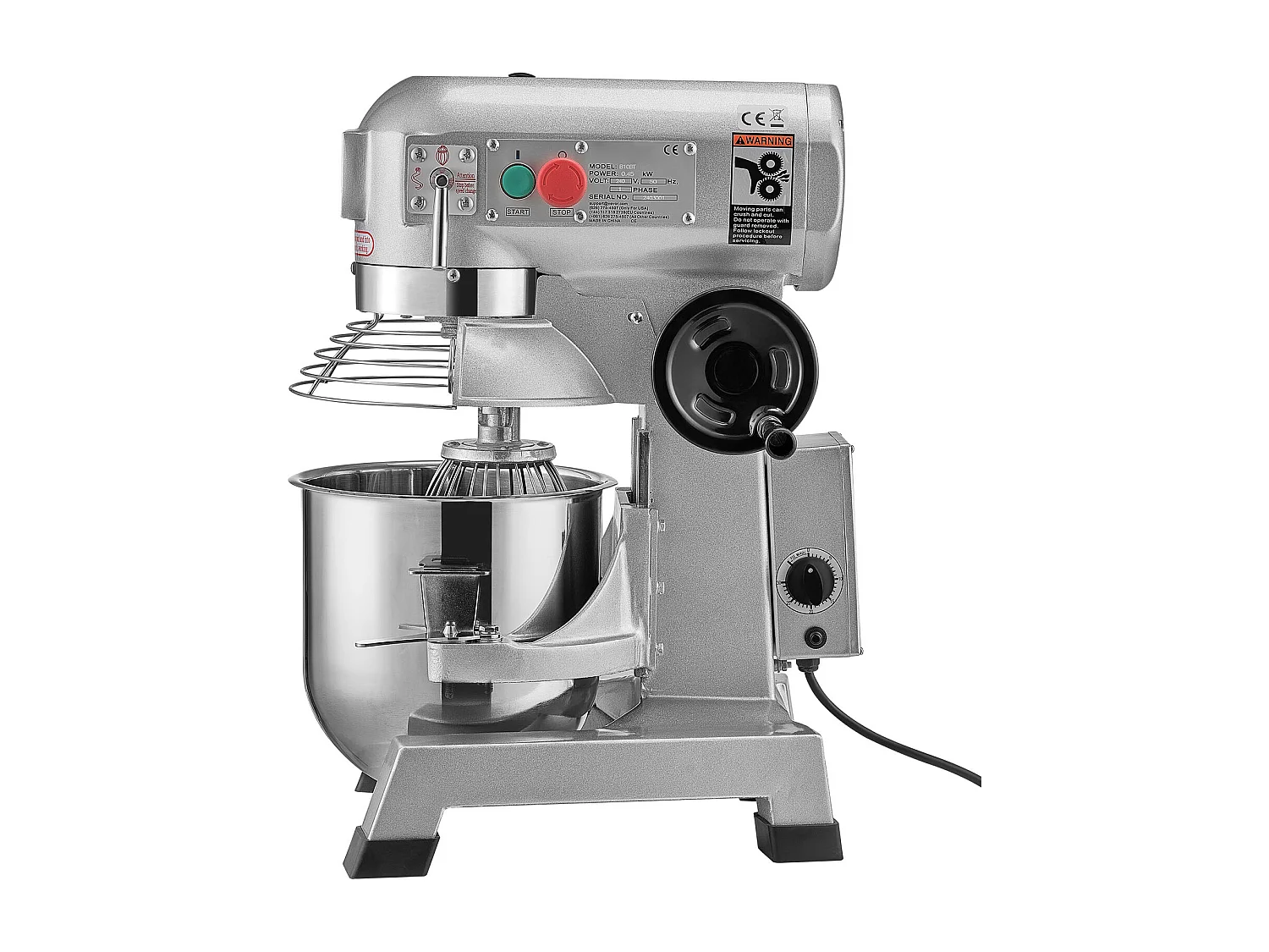 Robot Pâtissier SucceBuy Mélangeur à Pâte Commercial, Bol en Acier Inoxydable de 8.5 L, Spirale