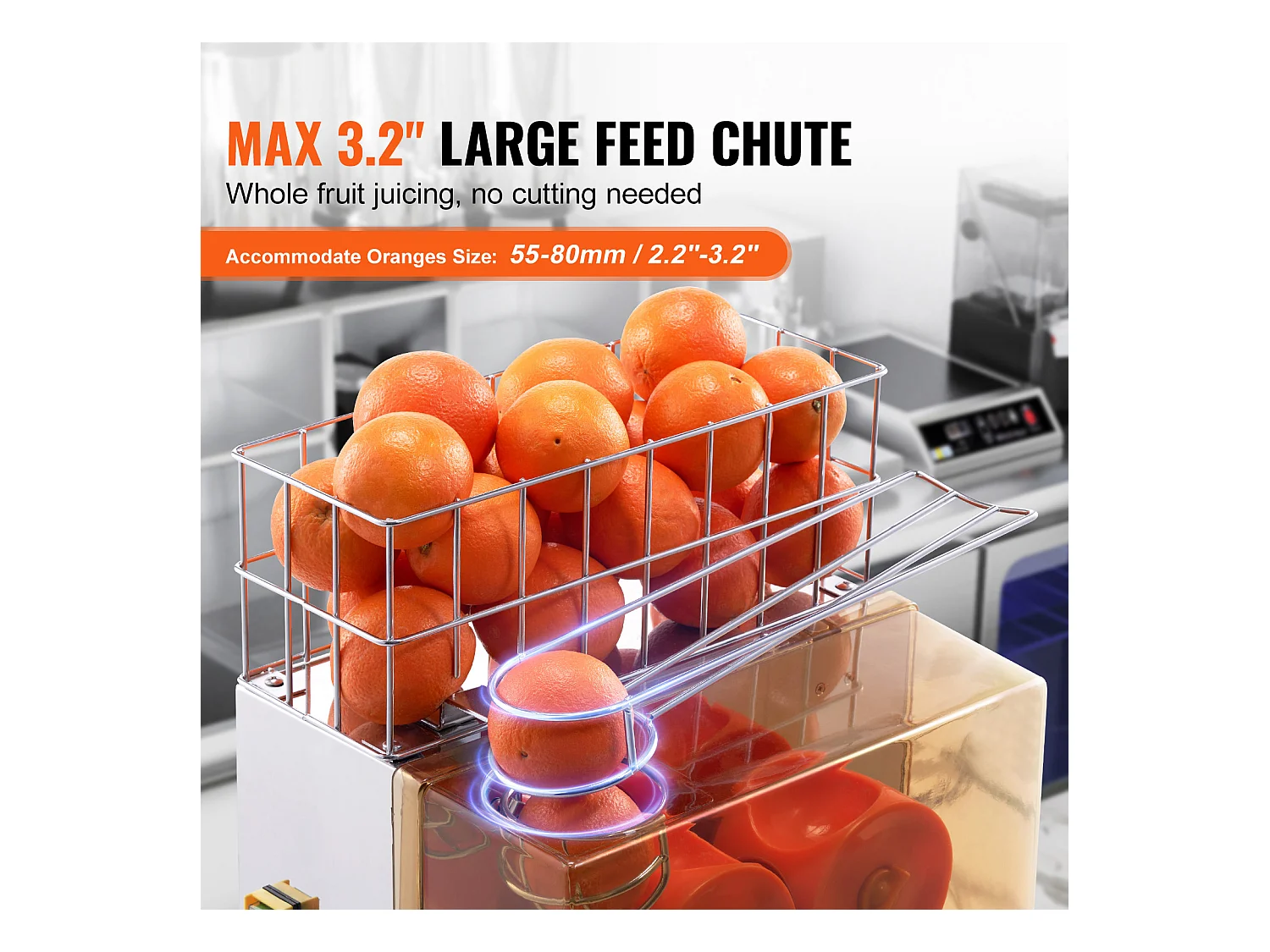 Presse-Agrumes Électrique SucceBuy Presse-Agrumes Commercial 120 W Avec Extracteur de Jus et Boîte Filtrante