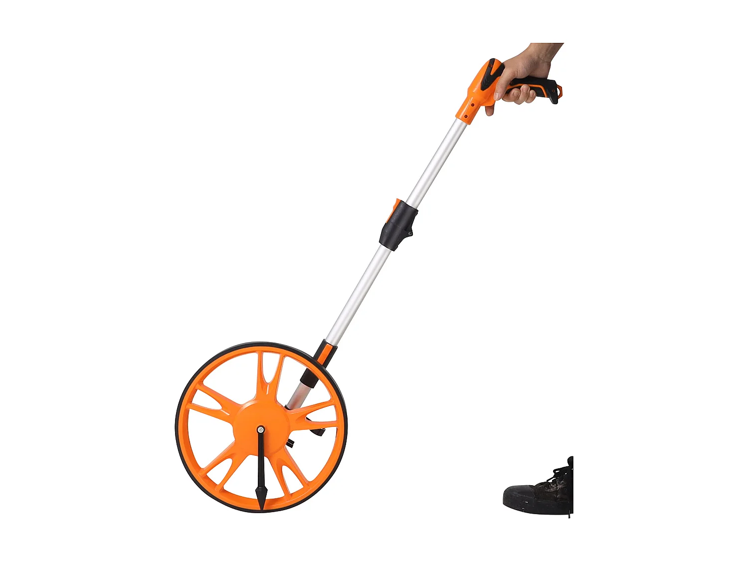 Roue de Mesure SucceBuy 317 mm avec Poignée Télescopique Pieds/Pouces et Sac, pour la Mesure des Routes en Gazon, en Dur, en Dur et en Bois