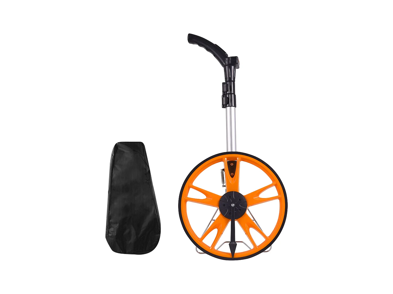 Roue de Mesure SucceBuy 317 mm avec Poignée Télescopique Pieds/Pouces et Sac, pour la Mesure des Routes en Gazon, en Dur, en Dur et en Bois