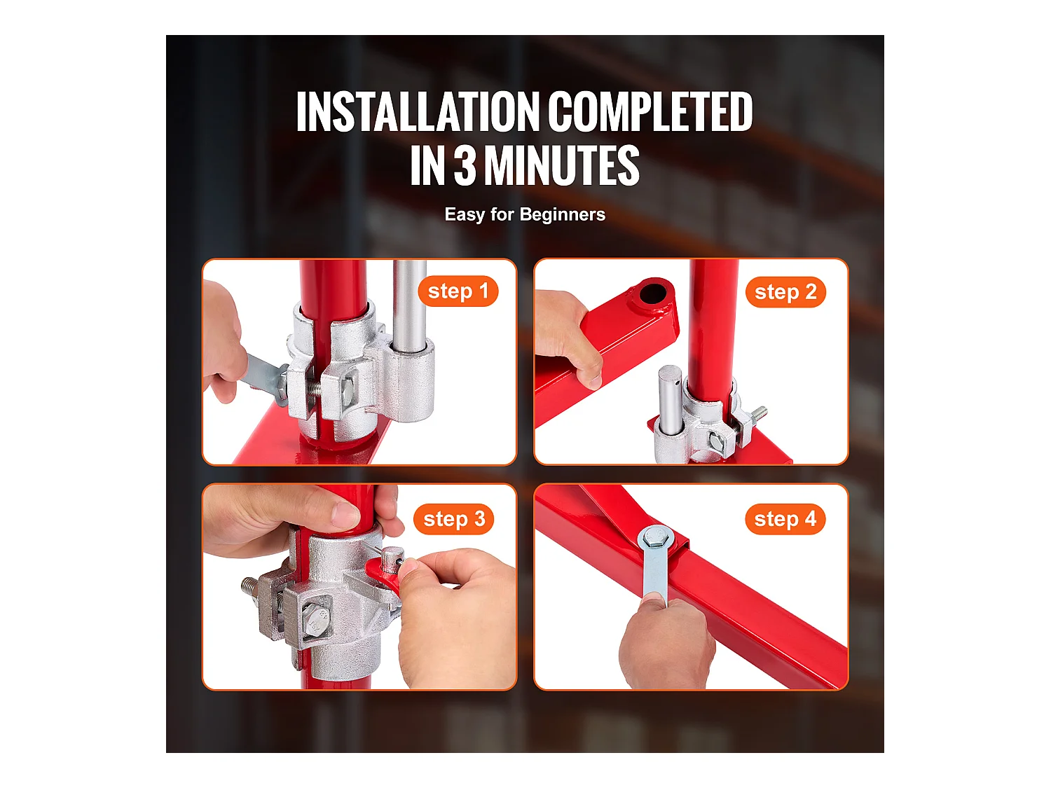 Bras de Support de Palan Électrique SucceBuy Support Pivotant Poteau d'Échafaudage Charge Maximale de 660 lb