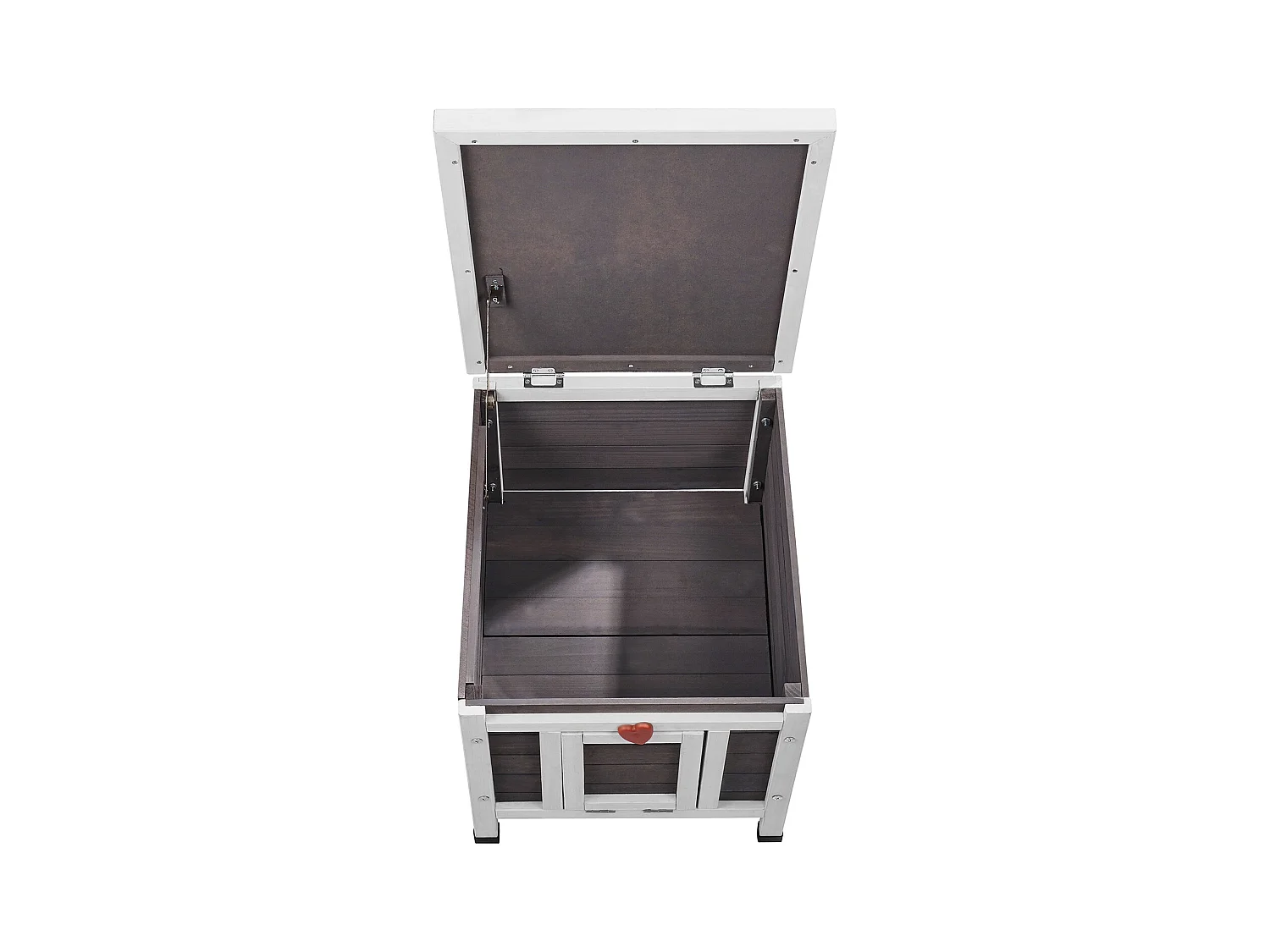 Refugio para Gatos SucceBuy de Madera, Equipado con Techo y Barreras de PVC en la Puerta