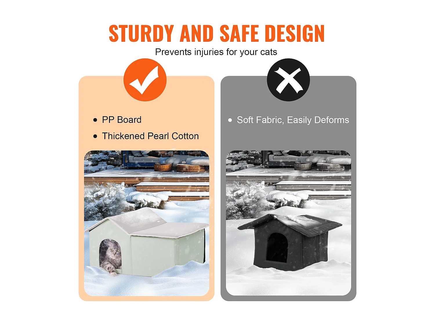 Katzenhaus, SucceBuy Beheiztes Katzenhaus – Katzenunterstand für draußen mit Heizkissen – Grün – Groß