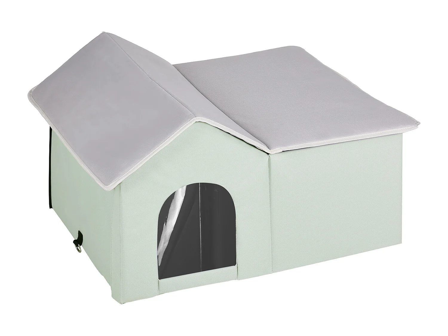 Katzenhaus, SucceBuy Beheiztes Katzenhaus – Katzenunterstand für draußen mit Heizkissen – Grün – Groß