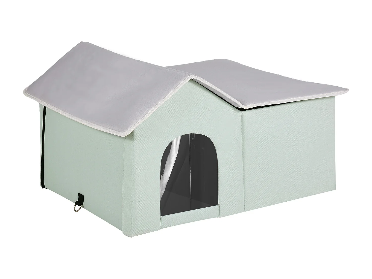 Katzenhaus, SucceBuy Beheiztes Katzenhaus – Katzenunterstand für draußen mit Heizkissen – Grün – Groß