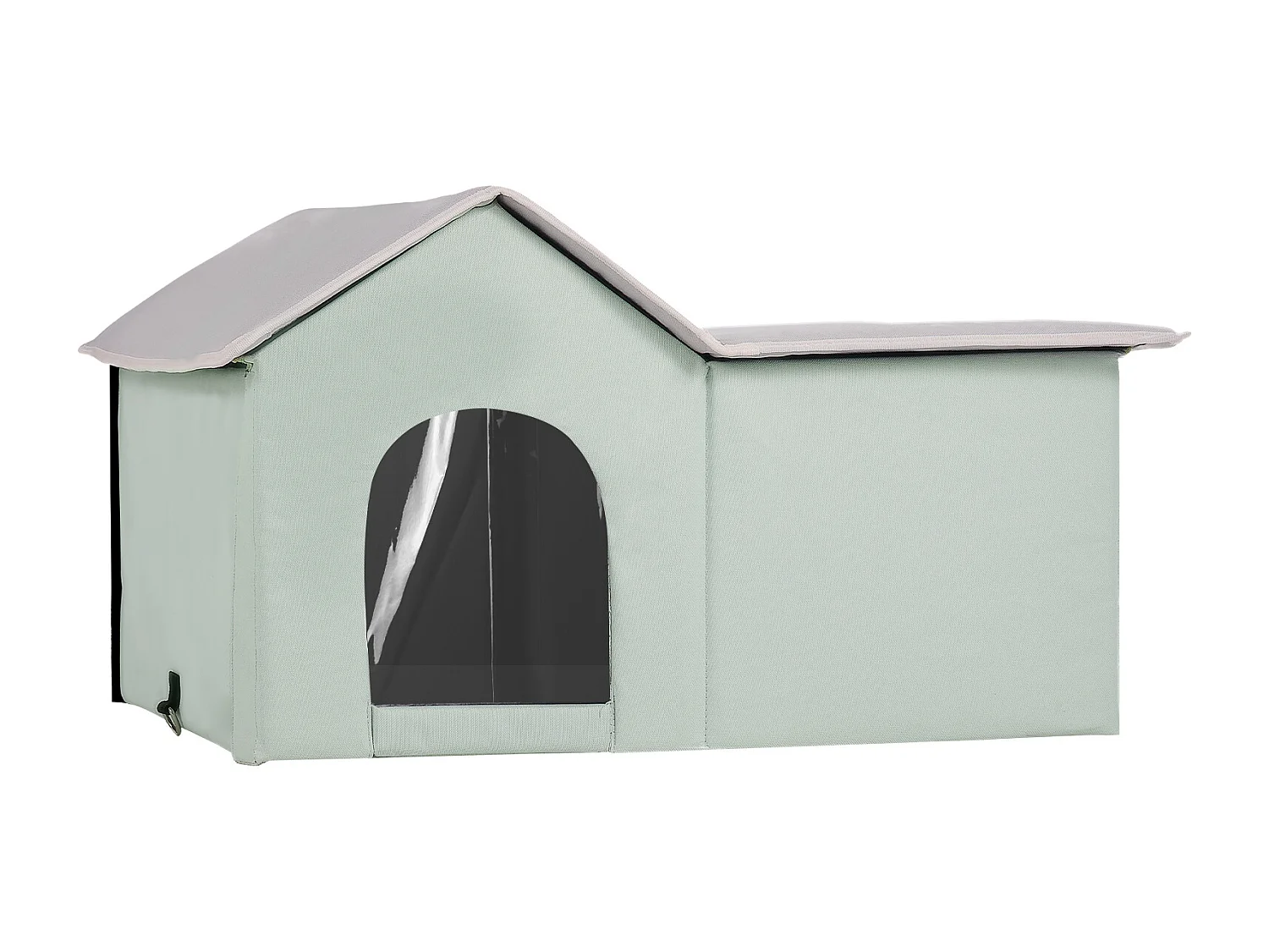 Katzenhaus, SucceBuy Beheiztes Katzenhaus – Katzenunterstand für draußen mit Heizkissen – Grün – Groß