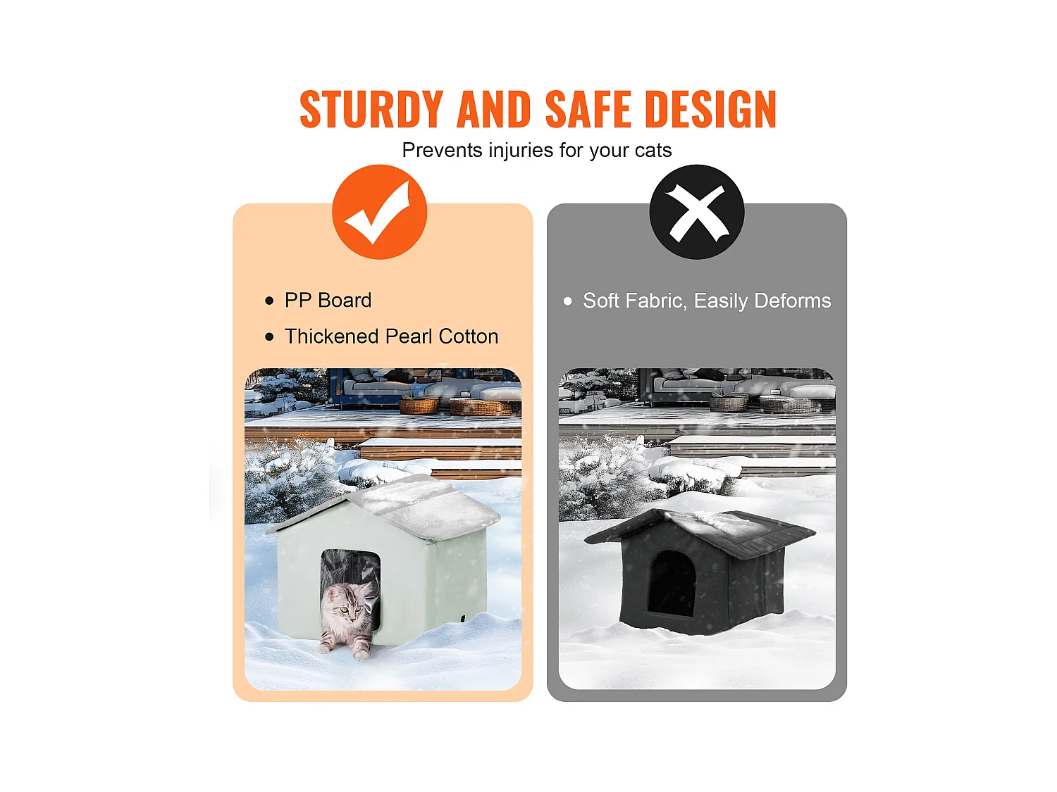 Casa para Gatos, SucceBuy Casa Dobrável Aquecida para Gatos com Almofada de Temperatura Ajustável (Média)