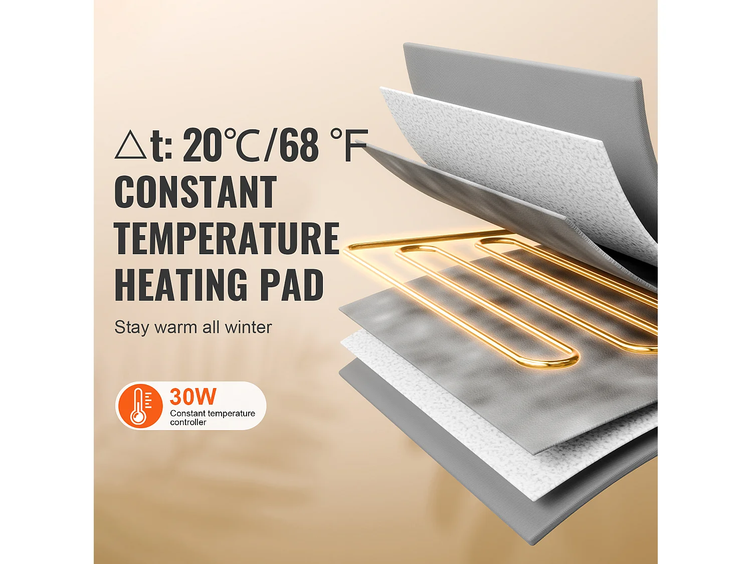 Maison Niche pour Chat, SucceBuy Maison pour Chat Chauffante et Pliable avec Coussin de Température RÉglable (Milieu)