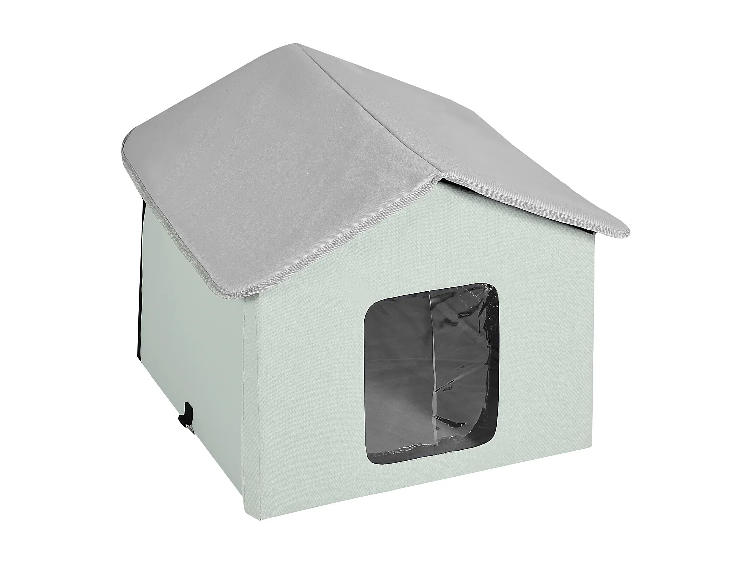Maison Niche pour Chat, SucceBuy Maison pour Chat Chauffante et Pliable avec Coussin de Température RÉglable (Milieu)