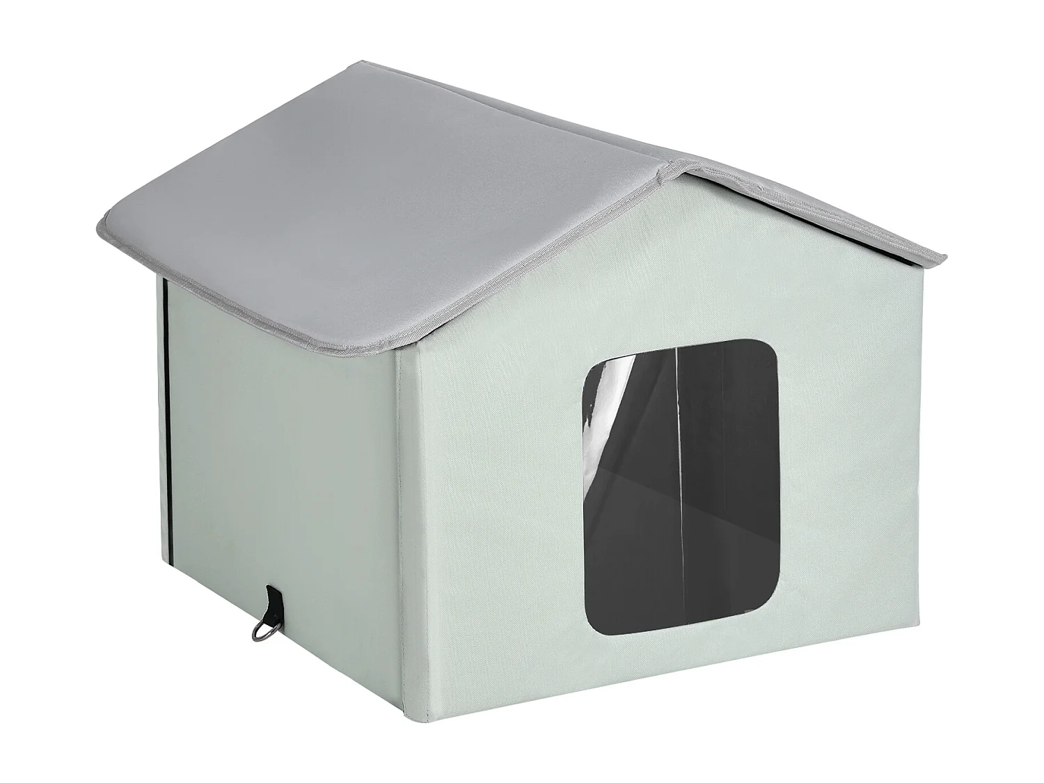 Maison Niche pour Chat, SucceBuy Maison pour Chat Chauffante et Pliable avec Coussin de Température RÉglable (Milieu)