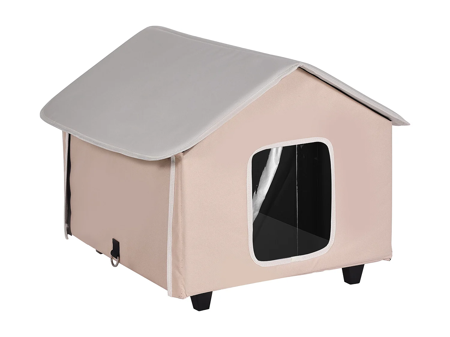 Cuccia per Gatti, SucceBuy Cuccia Rialzata e Riscaldata con Cuscinetto Riscaldante, Marrone (Media)