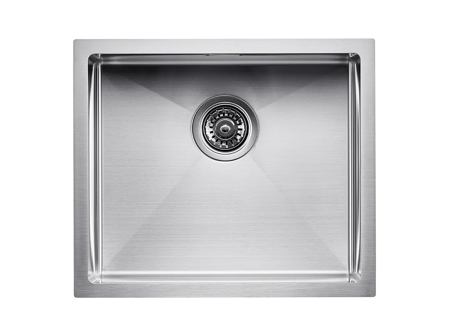 Évier de Cuisine SucceBuy Évier de Cuisine Sous Plan 50 cm à Cuve Simple en Acier Inoxydable