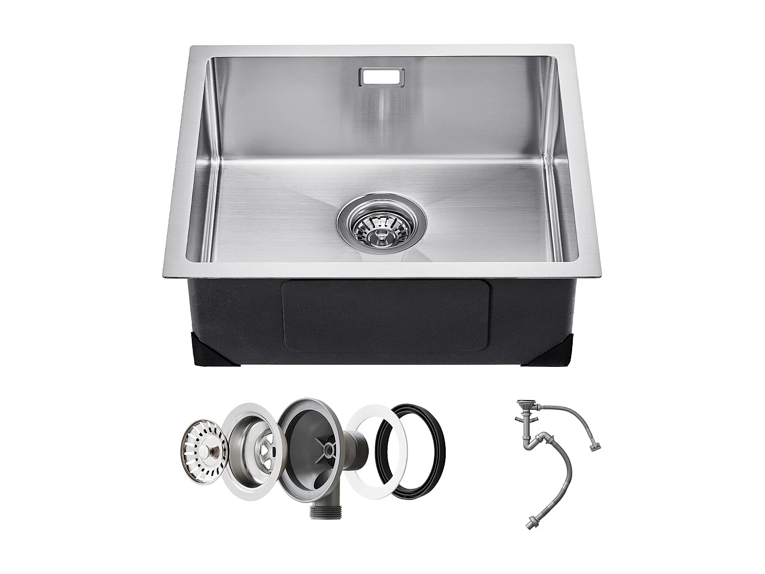 Keuken Spoelbak SucceBuy Keuken Spoelbak 50cm Enkele Kom Onderbouw RVS Keuken Spoelbak