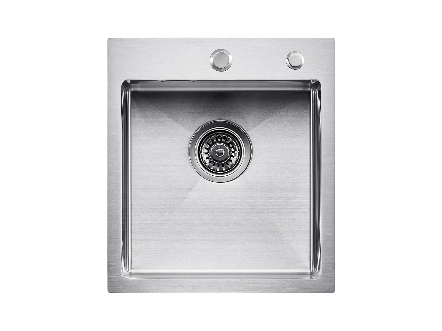 Lava-Loiça de Cozinha SucceBuy Lava-Loiça de Cozinha de 40 cm com Montagem Superior e Cuba Simples, Lava-Loiça em Aço Inoxidável para Bar