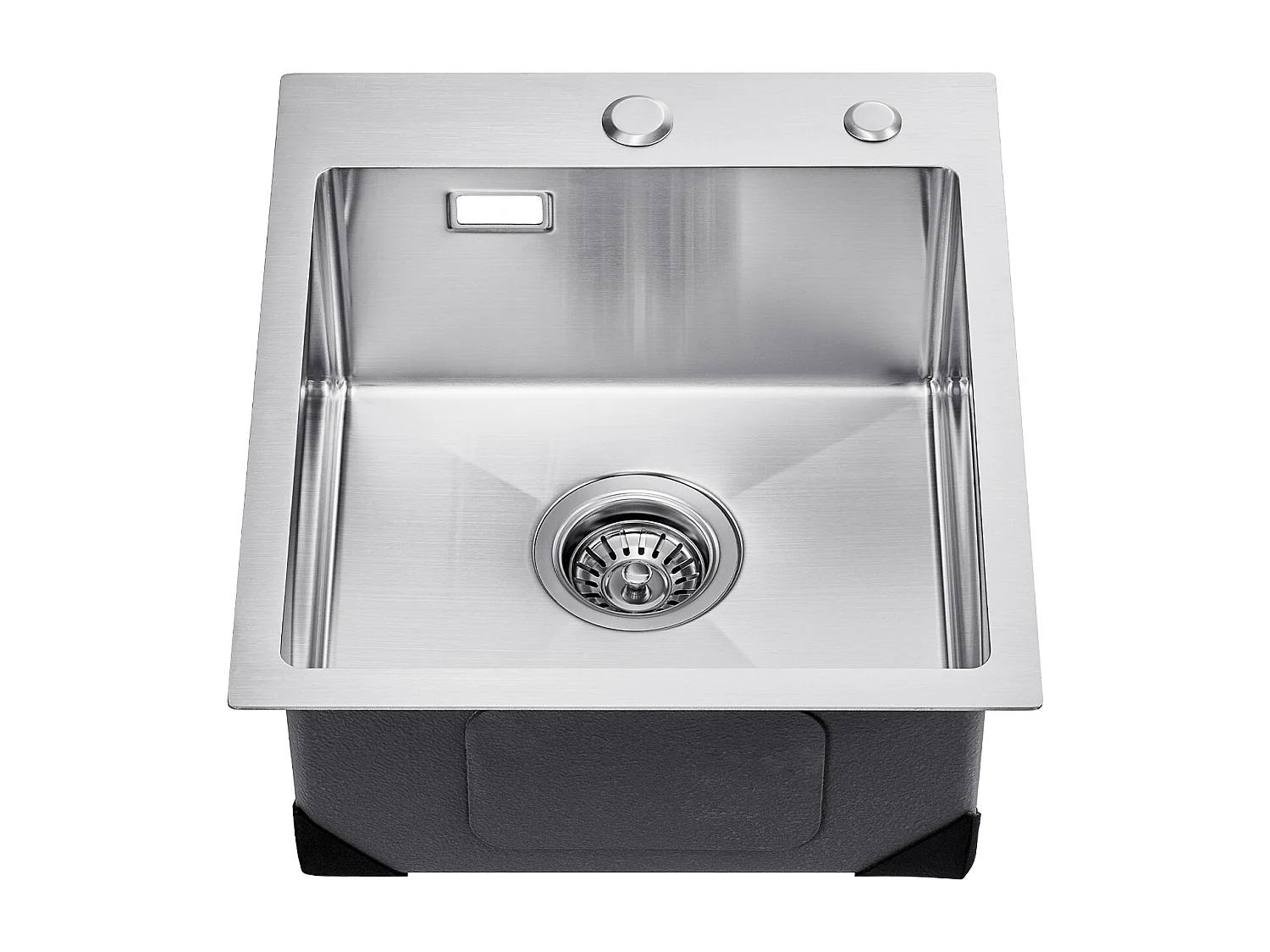 Lava-Loiça de Cozinha SucceBuy Lava-Loiça de Cozinha de 40 cm com Montagem Superior e Cuba Simples, Lava-Loiça em Aço Inoxidável para Bar