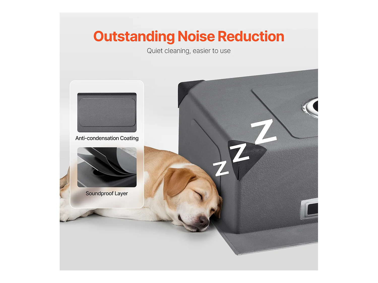 Évier de Cuisine SucceBuy Évier de Cuisine à Montage par le Haut en Acier Inox 304 Cuve Simple 55 cm