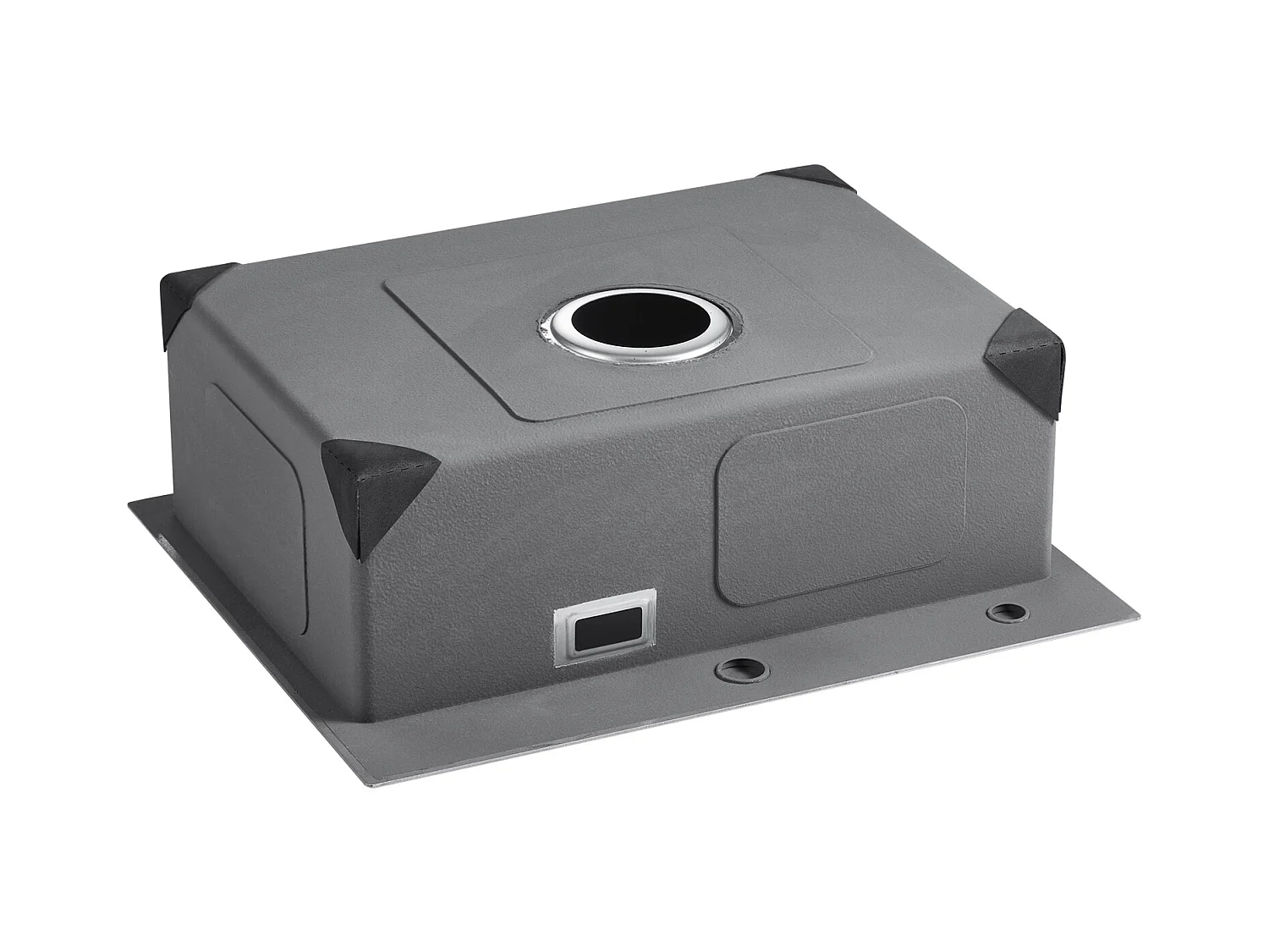 Évier de Cuisine SucceBuy Évier de Cuisine à Montage par le Haut en Acier Inox 304 Cuve Simple 55 cm